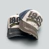 Color Matching Casual Patch 1962 Letter Baseball Cap Men'S And Women'S Sunshade Retro Hole Wind Cap