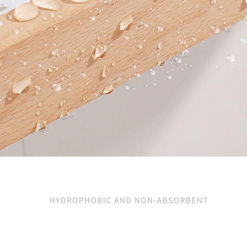 Simple Solid Wood Water Proof Bathroom Shelf for Washbasin Cosmetics Non Perforated Livingroom Wall Mounted Home Decorative Rack