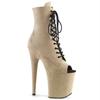 20Cm front lace-up fish mouth thin heel high heel low boots nightclub stage pole dance high heel sole short boots