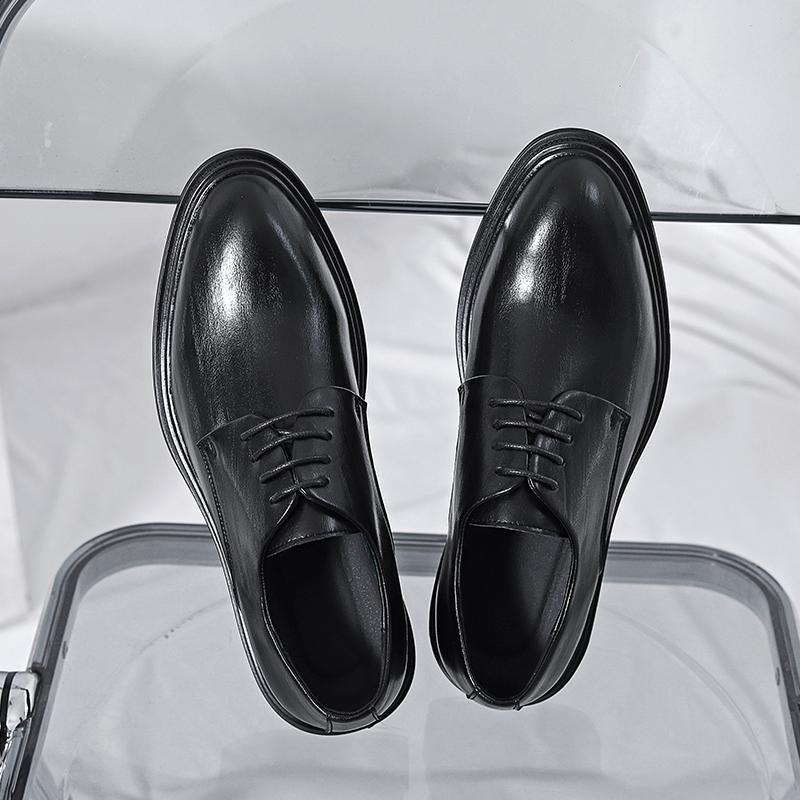 Fashion New Classic Mens Oxford Dress Shoes Black Gray Brown Genuine Leather Calfskin Men's Shoes Handmade Lace Up Formal Wedding Shoes