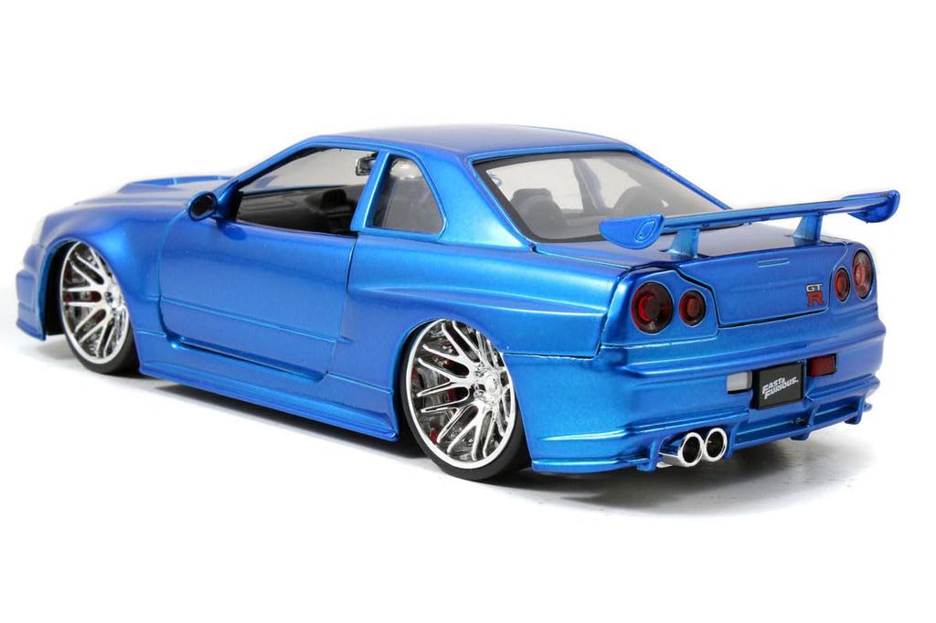 Jada Toys Fast Furious Series Nissan Skyline Blue Finished Product & 1/24 F&F GT-R (R34) (Brian)