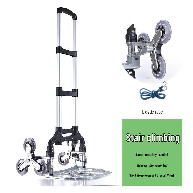Foldable Stair-Climbing Handcart: Portable Trailer for Cargo and Travel