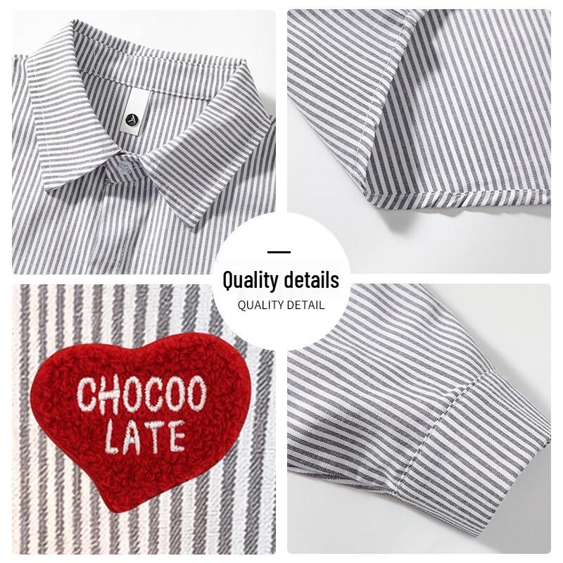 CHOCOOLATEit Men's Striped Lapel Long Sleeve Shirt