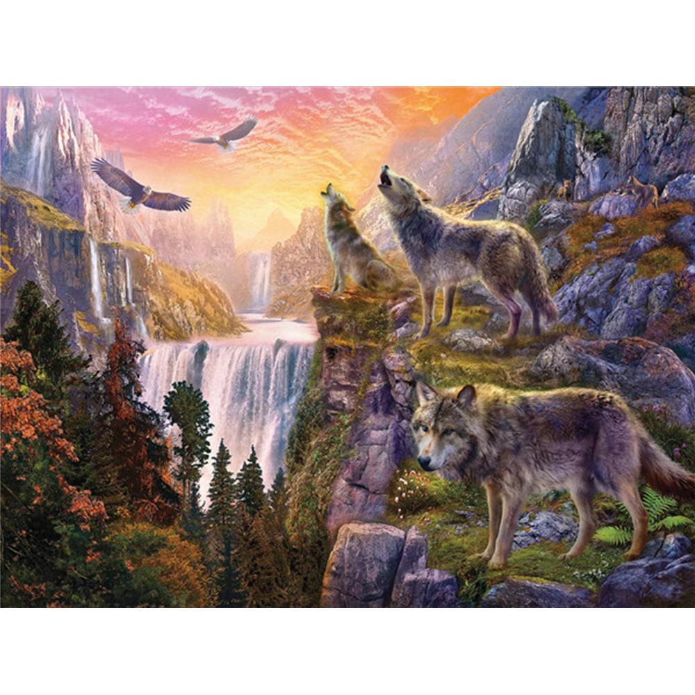 5D fai da te pittura diamante lupo diamante ricamo animale diamante mosaico pieno quadrato trapano punto croce decorazione per la casa