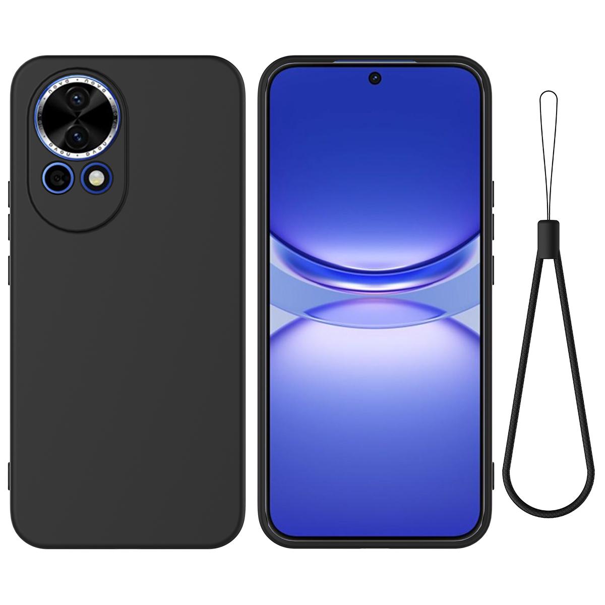 

For Huawei nova 13 5G Case Liquid Silicone Phone Back Cover with Hand Strap D