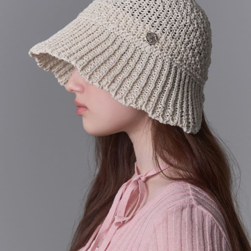 

WHITE SANDS Summer Wave Knit Hat Biella (4 colors) BEIGE_Free