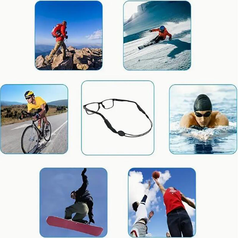 5 ks Nastavitelný protiskluzový popruh na brýle pro sport Univerzální držák na brýle pro děti a dospělé Silikonová šňůrka na brýle