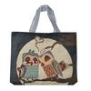 Eco Shopping Bag Owl Canvas Shoulder Bags For Travel School Women Folding Tote Handbag