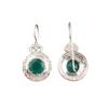 Green Onyx Gemstone Silver Earring 1.5" , 925 Sterling Silver Jewelry, May Birthmonth Jewelry, Unique Onyx Earring For Wedding CE-25-20