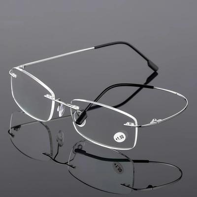 Blue Light Blocking Ultralight  Memory Titanium Rimless Reading Glasses Men&Women Presbyopic Eyeglasses +1.0 +1.5 +2.0