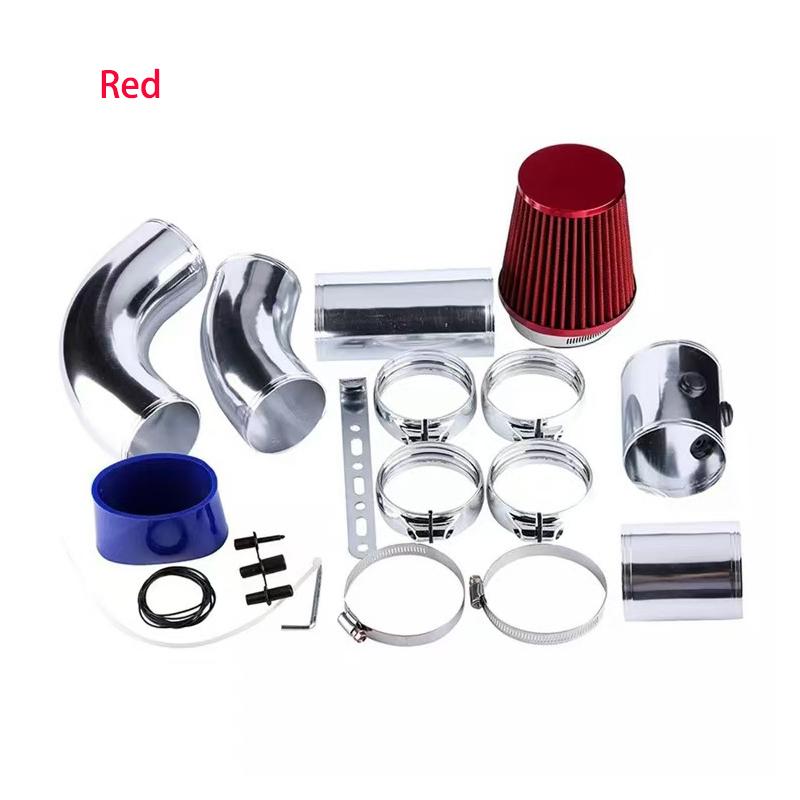 Universelles Auto Kaltluftansaugsystem 76mm 3 Zoll Aluminiumrohr Ansaugrohr Kit Turbo Direktes Kaltluftfiltersystem