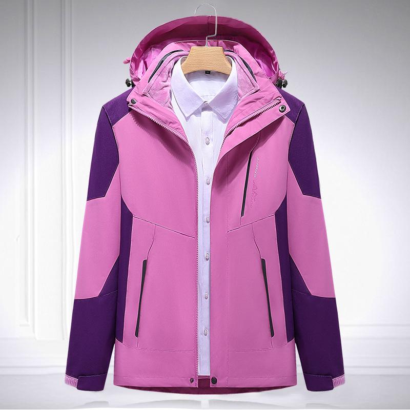 Unisex 3-in-1 Waterproof Detachable Mountaineering Jacket
