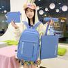 Large Capacity Bag Simple Solid Color Versatile Backpack New Fashion Trendy Backpack