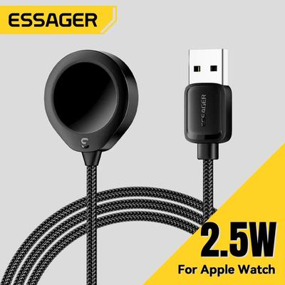 Essager Magnetyczna ładowarka bezprzewodowa do zegarka Apple Watch Series 9 8 7 6 5 4 3 2 Ultra 2 SE 2 Szybkie ładowanie Kabel Akcesoria