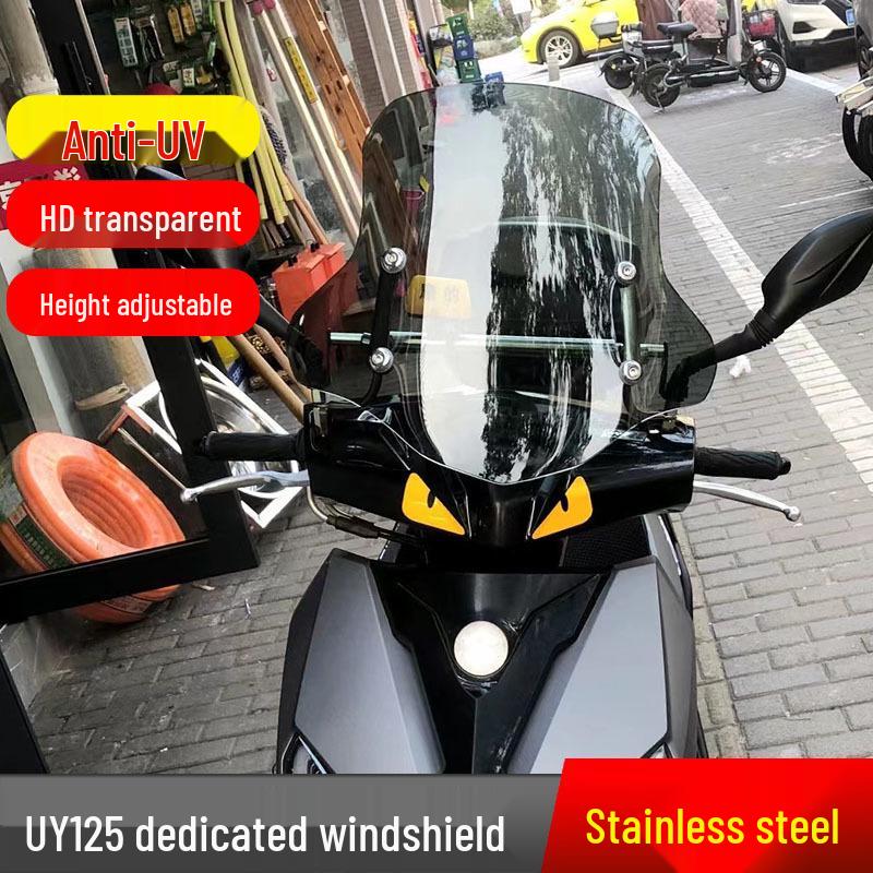 E5G Suitable for Suzuki UY125 Motorcycle Scooter Windshield Glass Front Shield