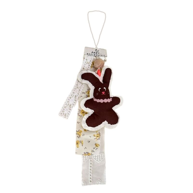 

Charming Rabbits Cats Cloth Art Decoration Fabric Rabbits Cats Figures Pendant for Creative Window Wall Dressing