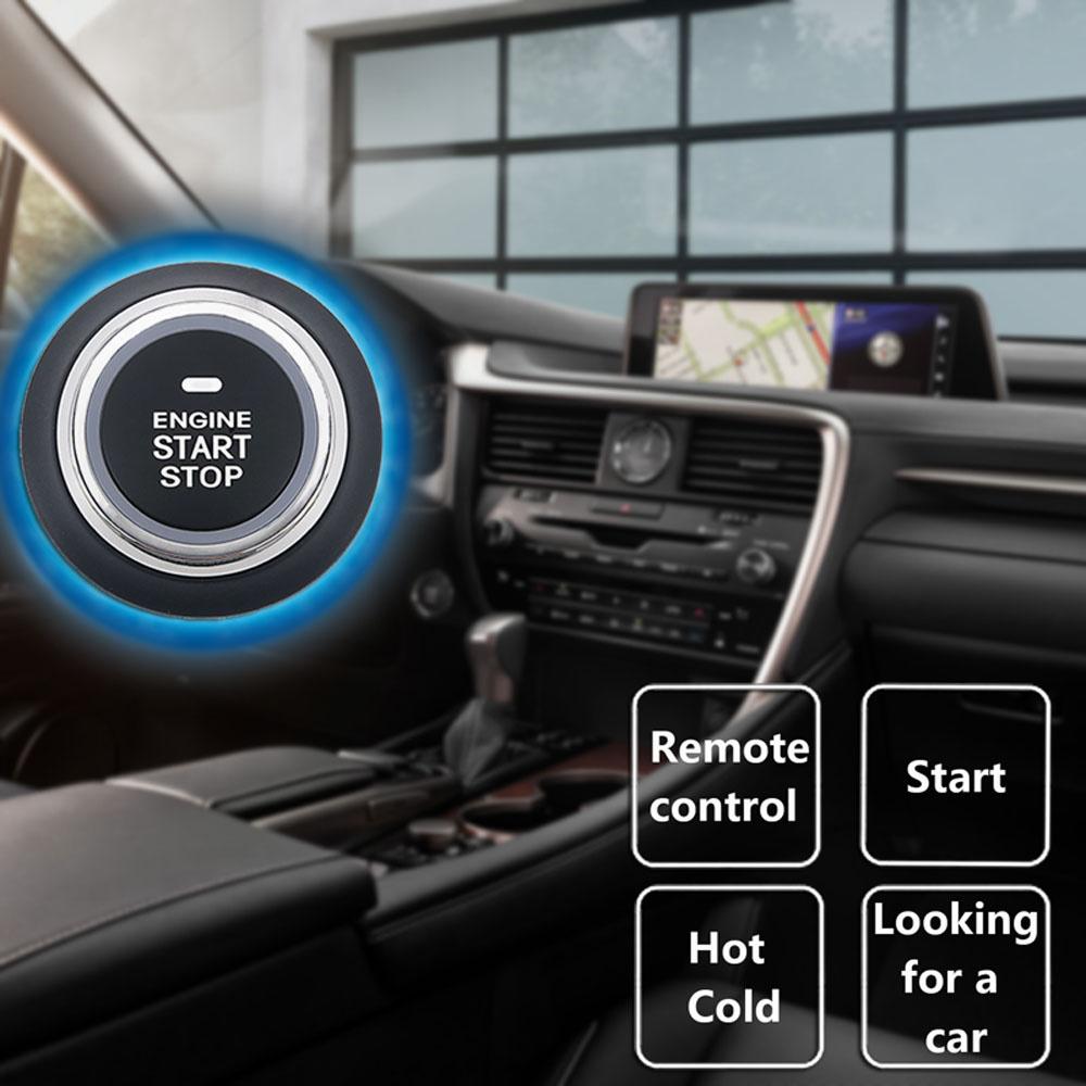 Universal Car Alarm Passive Keyless One Button Starter System Remote Control Set