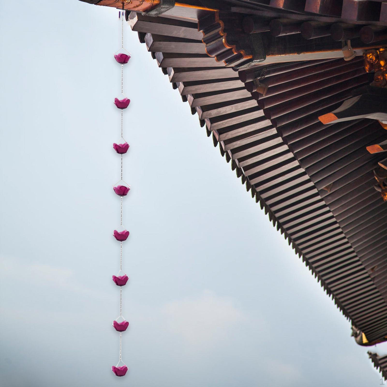 

Дождевая цепь Многофункциональный коллектор Креативный отвод дождевой воды 8 чаш для DIY Двор Газон