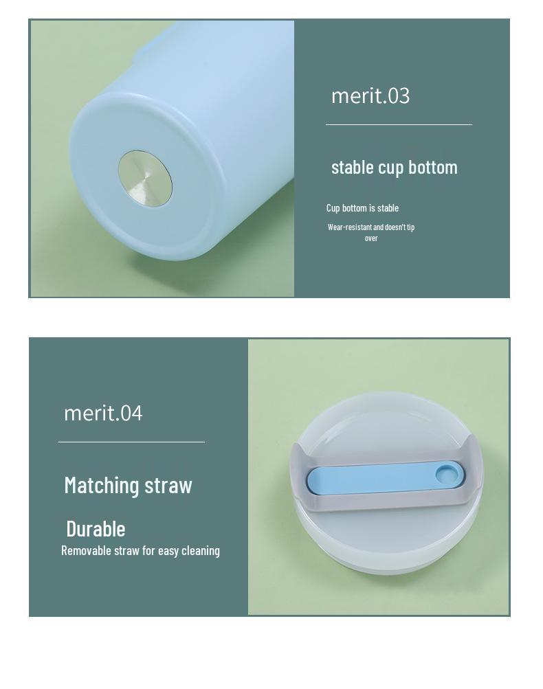 40oz Second Gen Insulated Stainless Steel Cup with Handle & Straw - Large Capacity Cold Preservation.