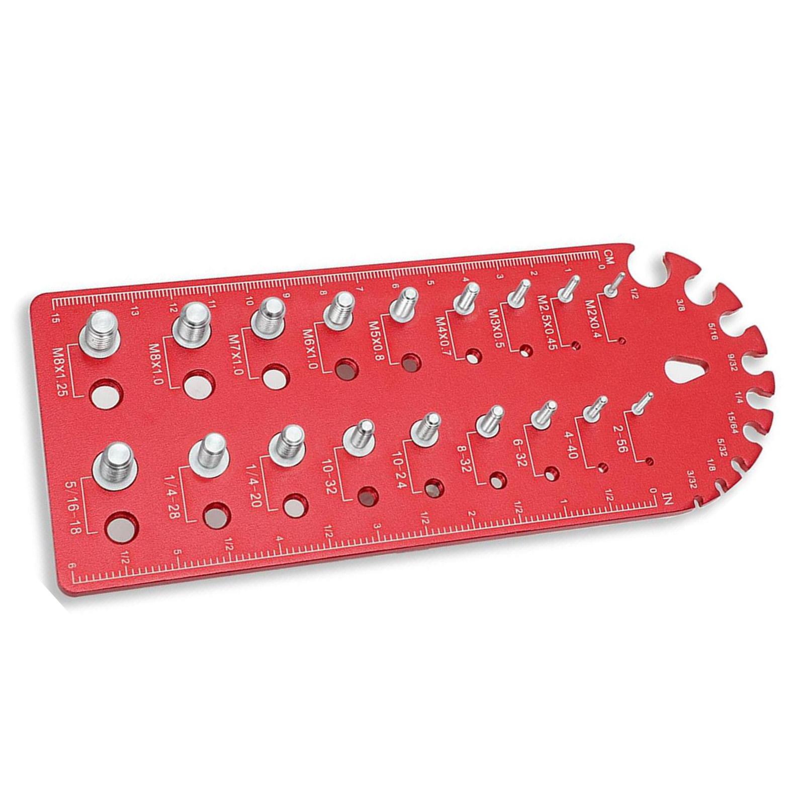 

Устройство для проверки резьбы гаек и болтов, алюминиевый сплав, точный метрический размер болта и калибр резьбы