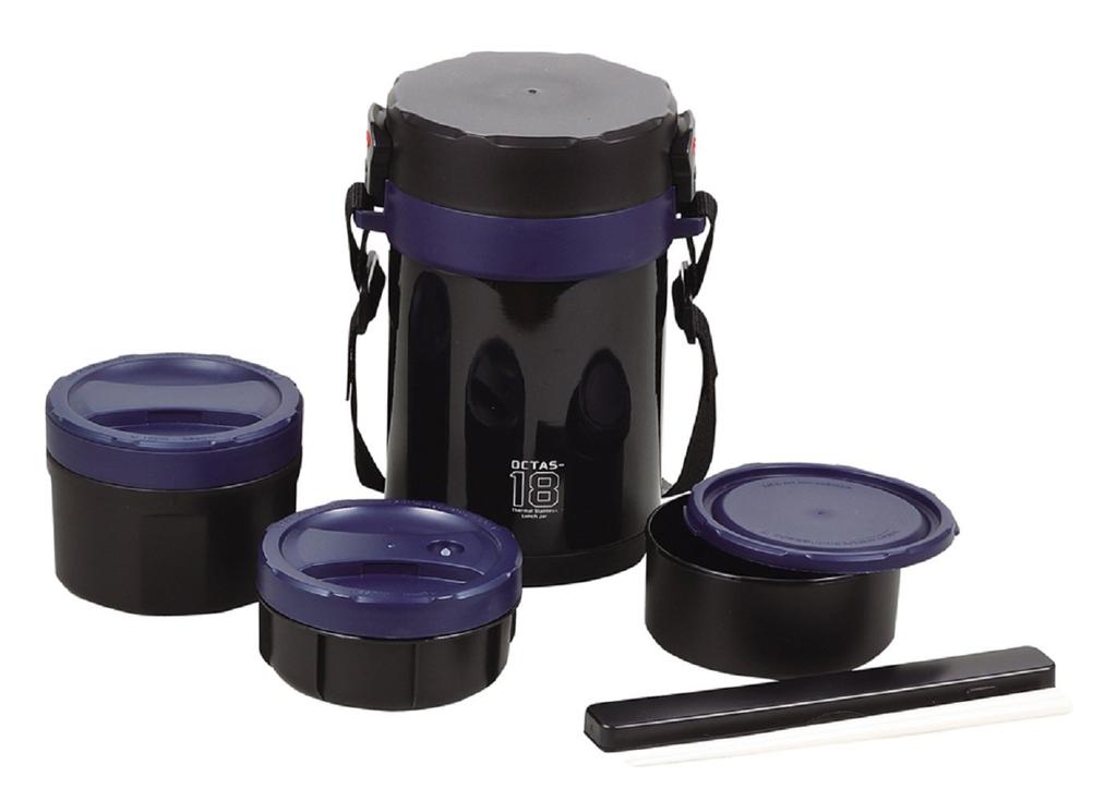 Pearl Metal Insulated Lunch 1800 Stainless Jar, Navy, Steel, Octus, HB-3775