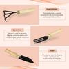 3-Piece Gardening Tool Kit | Trowel, Hand Cultivator, Garden Fork | Gardening Tools for Home