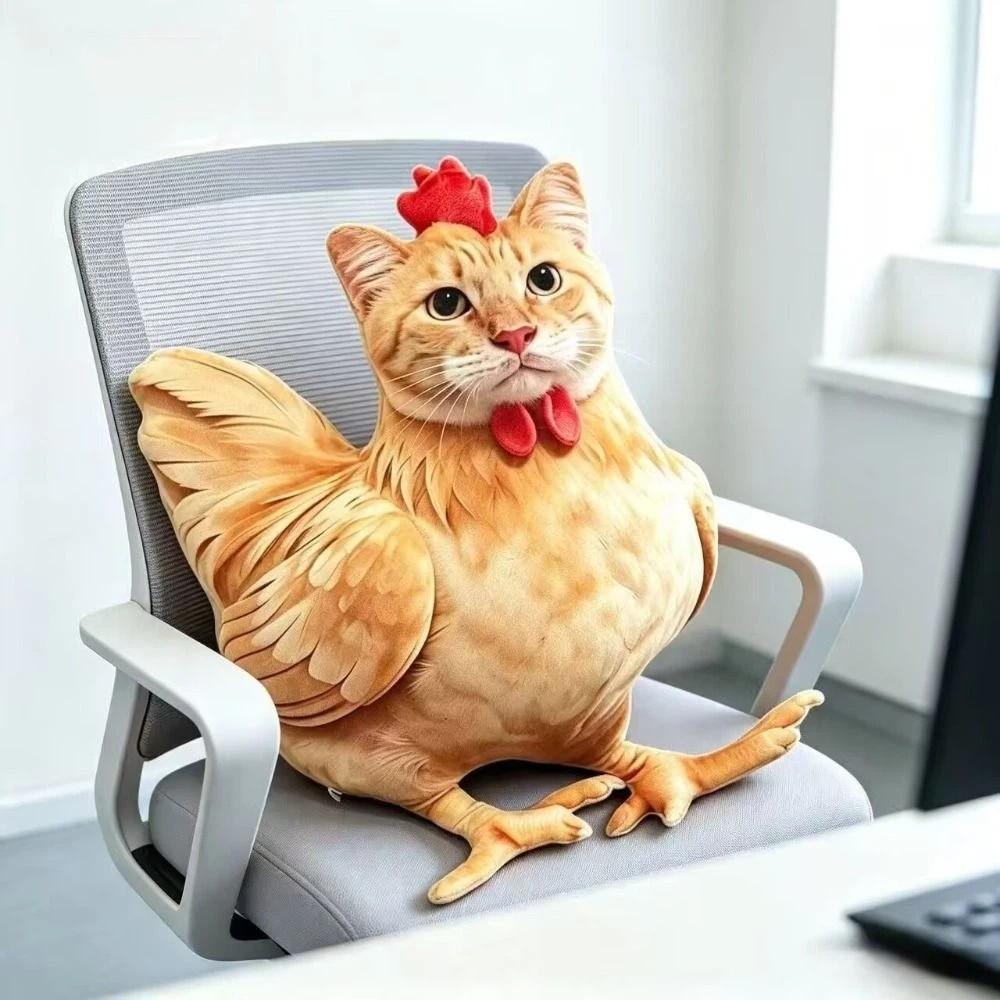 Cute Rooster Cat Plush Toys Realistic Looking Rooster Hen Plush Pendant Kids Toy