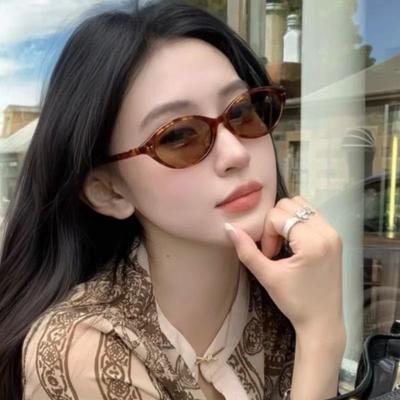 Sexy Small Oval Sunglasses for Women New Brand Designer Fashion Luxury Shades UV400 Black Eyewear Men Vintage Sun Glasses