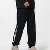 Li Ning Logo Print Fleece Lined Warm Cuffed Knitted Sports Pants Men Bottoms Black AKLTB11-4