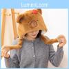 Hat Capybara Plush Movable Ears Winter Warm Cartoon Animal Decorations Hats