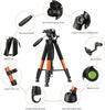 190cm Camera Tripod Smartphone Tripod Head Rotatable Remote Control Storage Bag Pan Handle Quick Shoe Compatible 3-Way 360° SLR/Video