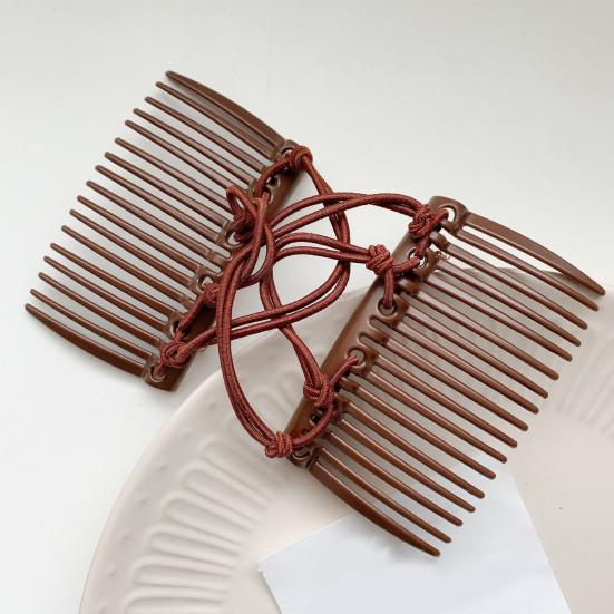 Women Hair Comb Elastic Rope Design Non-Slip Hair Comb Yoga Running Makeup Versatile Hair Accessories