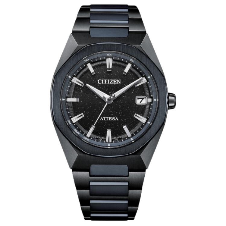 Citizen Attesa 100m Water Resistant Light Powered Quartz Movement Titanium Strap Watch 39mm CB3046-76E