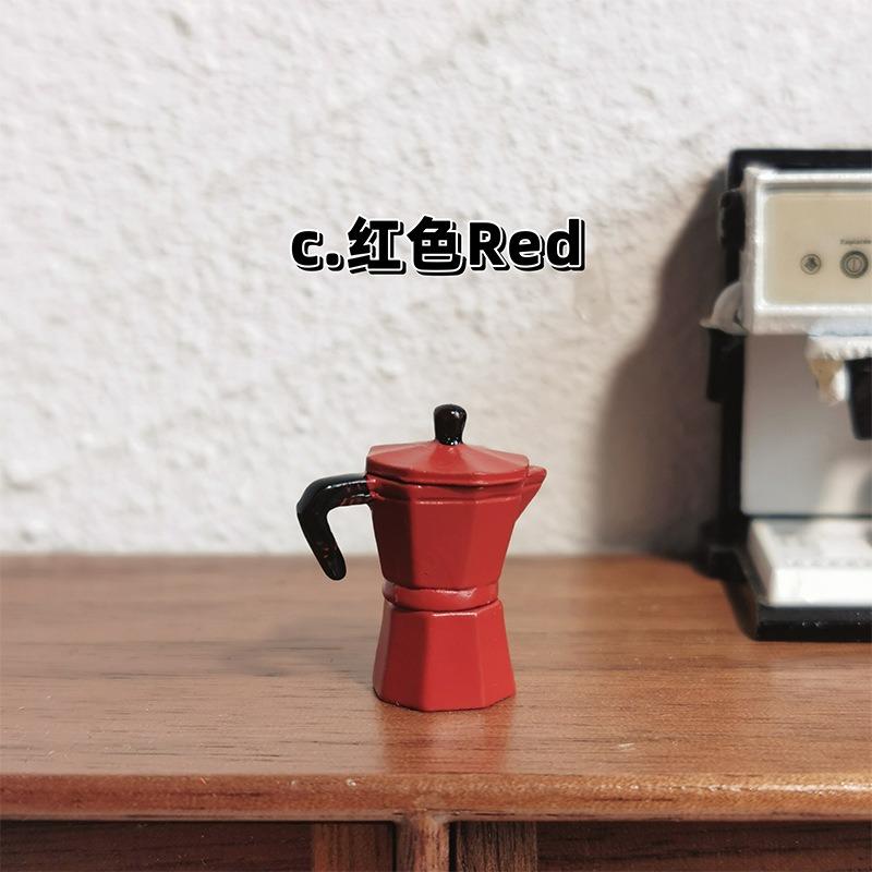 1/12 Dollhouse Miniature Simulation Kitchen Coffee Maker Mini Pot Model Toys for Dolls Decor Accessories Pretend Play Toys