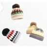 Children's Knitted Wool Hat Parent Child Diamond Grid Warm Hat