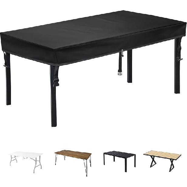 Rectangular Patio Table Cover - Waterproof Anti-UV Outdoor Dining Table Cover - Outdoor Patio Furniture Cover 75" L X 40" W X 6" H