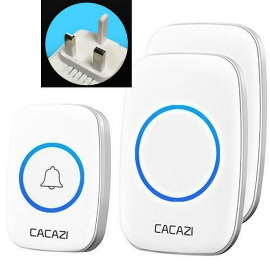 A10 Wireless Long-Range Home Doorbell with Multiple Call Bells and Elderly Pager, Compatible with EU, US, and UK Standards.