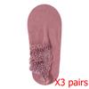 Women's Autumn Winter Thickened Warm Fleece Socks Lace Ankle Socks Non-slip Floor Socks
