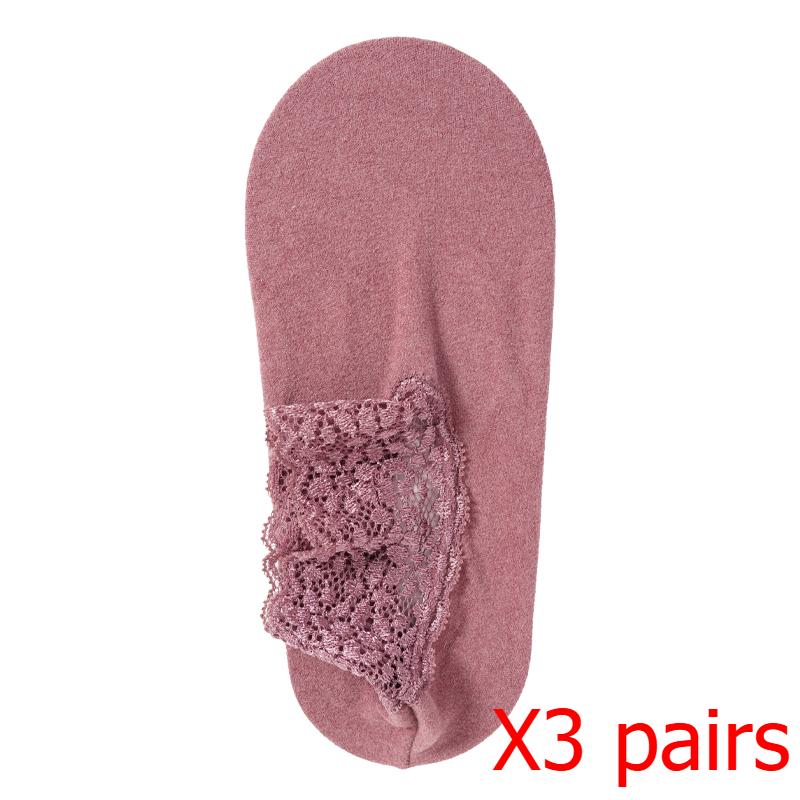 Women's Autumn Winter Thickened Warm Fleece Socks Lace Ankle Socks Non-slip Floor Socks
