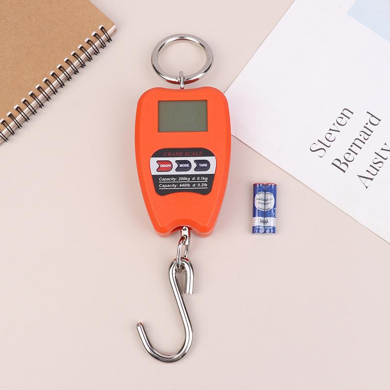 200Kg Electronic Luggage Scale Portable Digital Hanging Scales Lcd Display Travel High Accurate Handheld Weighing Tool