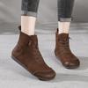 Spring and summer new retro leather high-top cool boots round head hollow single shoes fashion