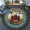 Water Delivery Truck Art Round Area Rug Under Office Chairs Bedroom Living Room Home Decor