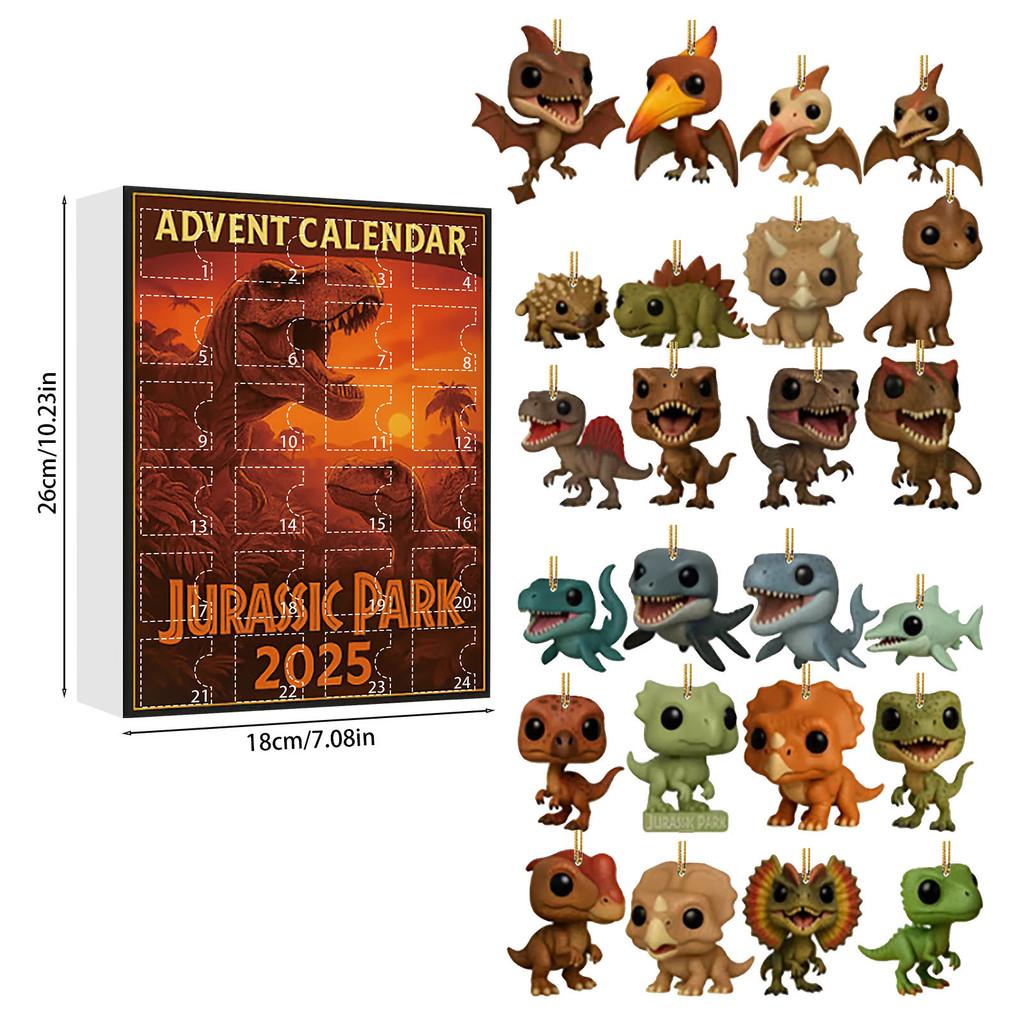 

Christmas 24 Day Acrylic Calendar With Cartoon Elements For Festive Decor And Gift Ideas Dinosaur