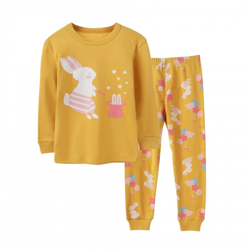 Cartoon Kids Cotton Pajamas Set Long Sleeve Sleepwear Boys Girls 90-140cm