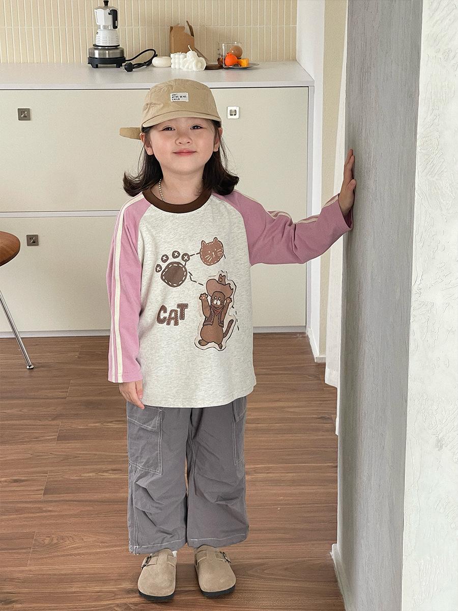 

Clearance: Weimu Girls Cartoon Long-Sleeve T-Shirt - Autumn Casual Top for Kids
