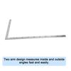 Stainless Steel 500x250mm 90 Degree Right Angle Ruler, Steel Frame Square, Professional Easy-to-Read Measuring Tool, 02 Inch Ruler Angle L Measurement