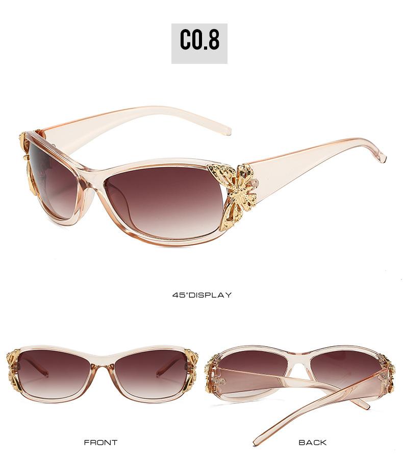Fashion Butterfly Design Polarized Sunglasses Trendy Wrap Around Uv400 Protection Sports Sun Glasses Shades For Women