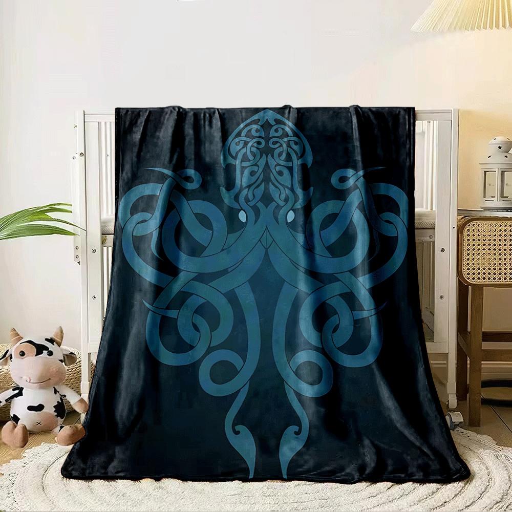 Intricate octopus with swirling Celtic-inspired knotwork design. for all seasons blanket lunch break throw gift 80cm x 120cm