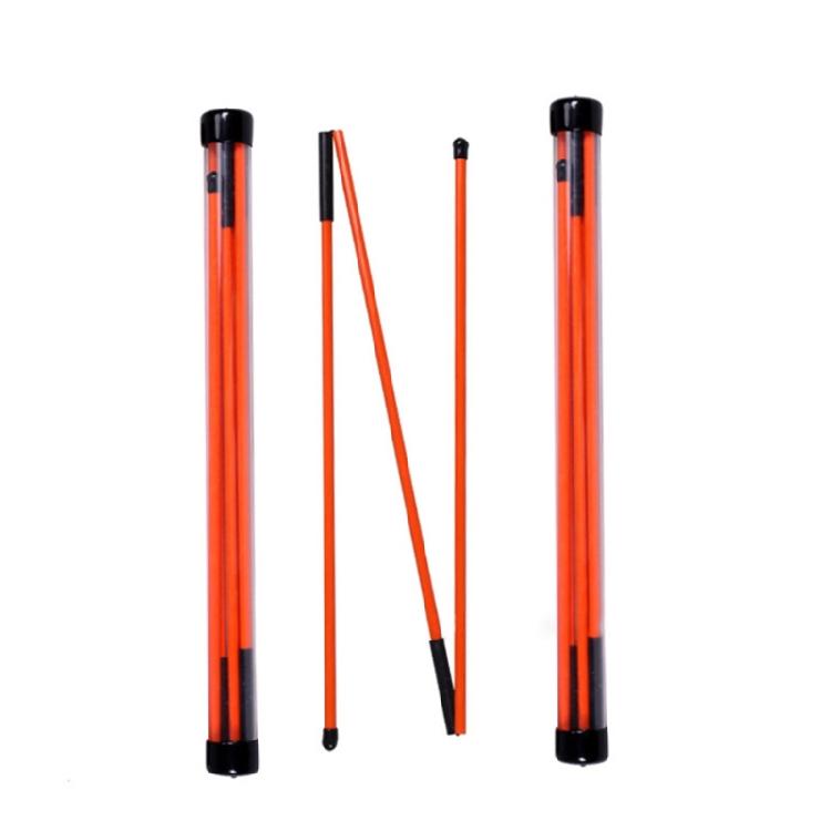 Golf Practice Rod Swing Trainer 2 Pack Foldabe Postures Corrector with Tube Case