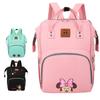 Stilvoller und robuster Oxford-Wickelrucksack für Mütter und Väter mit großem Fassungsvermögen und Mickey Mouse-Motiv